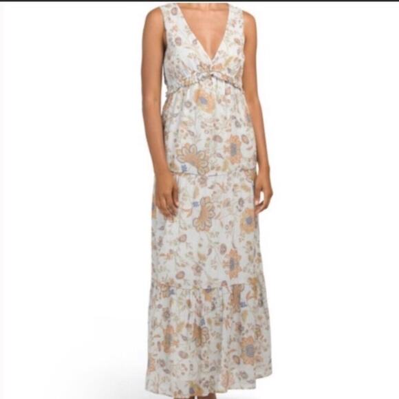 New! Rachel Zoe maxi dress v-neck empire waist - Picture 1 of 11